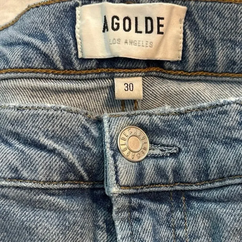 Agolde Size 30 Wilder Comfort Straight Jeans Cascadia Wash Style A156C-1255